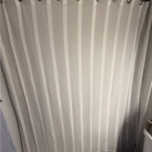 Neutral Striped Shower Curtain - Beige and Cream Ugg Brand
